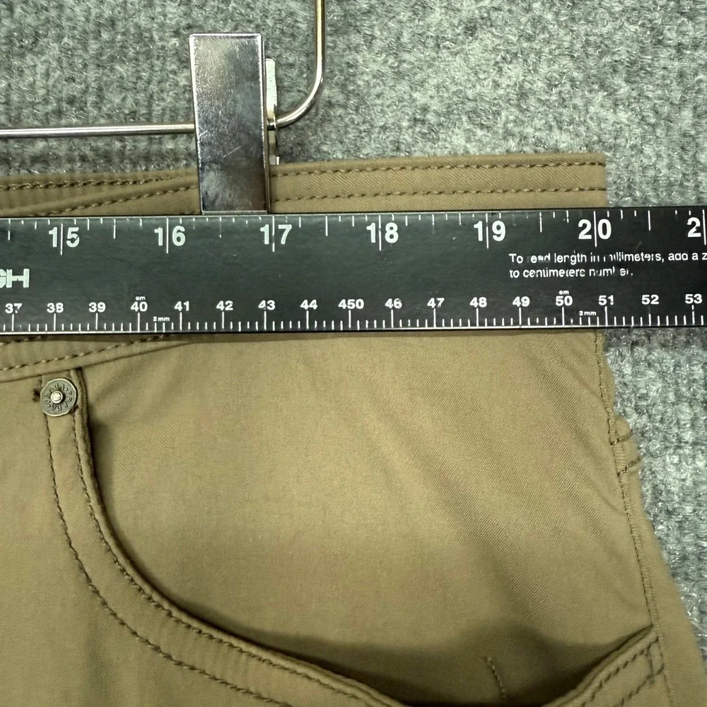 Prana Pants Mens 40x30 Inseam 27 Khaki Brion Slim Fit Stretch Nylon Blend Hiking